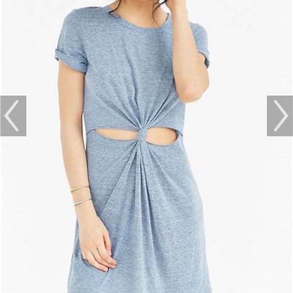 Honey Punch cutout tshirt dress- blue